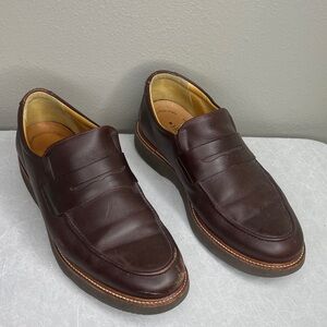 Samuel Hubbard Men's Dark Brown Leather Loafers Size 9
